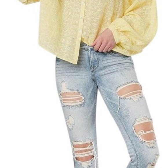 Free People Down from the Clouds Peasant Top, M - Picture 4 of 8